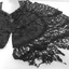 Black satin and lace capelet