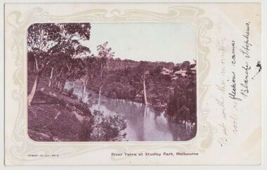Postcard, River Yarra at Studley Park, Melbourne, 1900-04