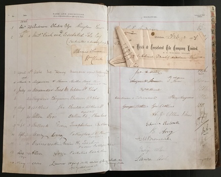 National Bank of Australasia Kew Signature Book 1884-1894