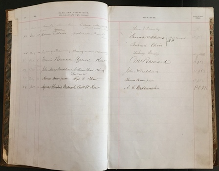 National Bank of Australasia Kew Signature Book 1884-1894