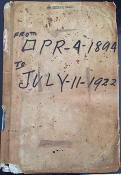 Cover - National Bank of Australasia, Kew Branch Signature Book 1894-1922