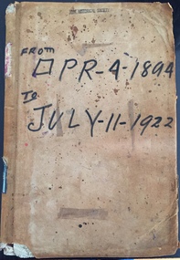 Cover - National Bank of Australasia, Kew Branch Signature Book 1894-1922