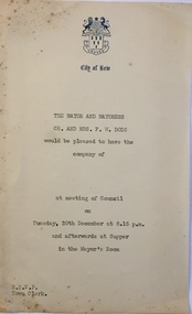  1986.4.32 Invitation to a Meeting of Kew Council