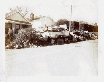 Unburnable hard waste rubbish and trailers in the City of Kew