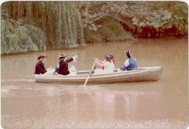 Re-enactment of Charles Grimes' survey party during a Festival of Kew