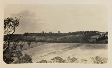 The grounds of the Yarra Bend Asylum with the Kew Asylum on the horizon