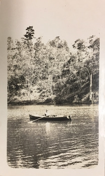 Orlando Christian in his rowing boat