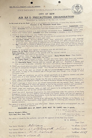 City of Kew: Air Raid Precautions Organisation