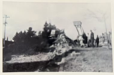 Road construction in Studley Park Road