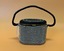 Black silk and rhinestone evening bag