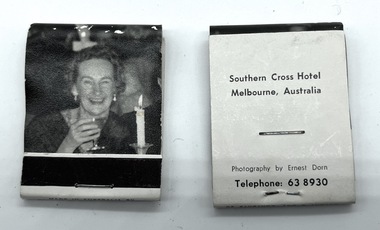 Customised packet of Southern Cross Hotel matches