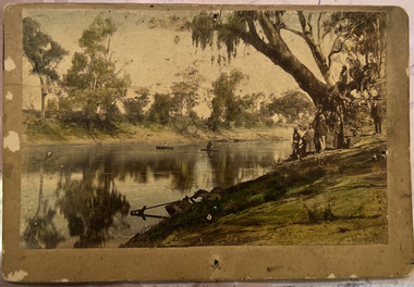 Photograph - Members of the Wurundjeri Woi Wurrung People at Studley Park, before 1855