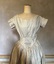 Grey silk wedding dress