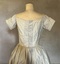 Grey silk wedding dress