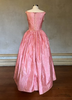 Pink silk evening dress