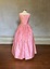 Pink silk evening dress