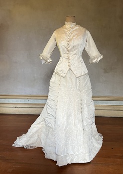 Ivory silk and tulle bridesmaid's outfit