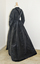 Black moiré silk faille day dress