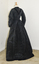 Black moiré silk faille day dress