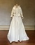 Ivory silk and satin wedding dress and jacket