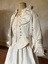 Ivory silk and satin wedding dress and jacket