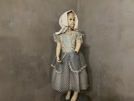 Exhibition - Fashion in the Age of Elegance 1840-1900. Child's dress of Alice Frances Hindson, nee Henty (1852-1932). Drawing Room, Villa Alba Museum, 2023