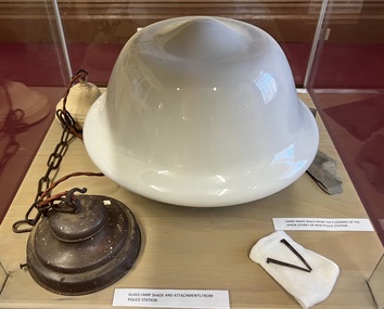 Former Kew Police Station : Ceiling light and fitting