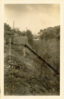 Kew Branch Line: Looking along cutting towards Barker Station 22/4/51