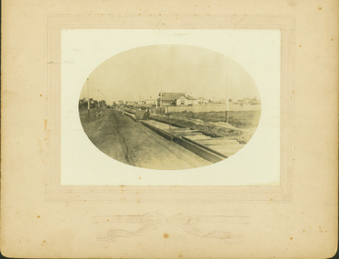 Construction of the electric tram line in Riversdale Road, Surrey Hills