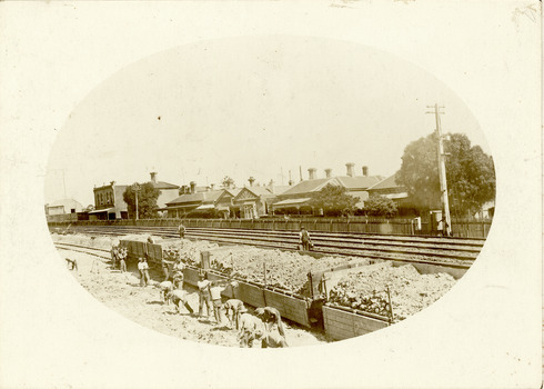 Regrading the Camberwell Railway Line near Burke Road