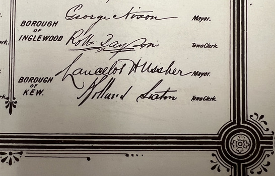 Kew entry - Joint Address to His Majesty King King Edward VII from the Municipalities of Victoria 1901