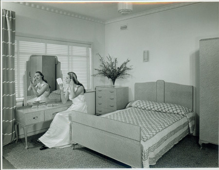 Bedroom of the 'Laminex House', Brougham Street, Kew