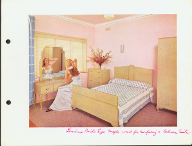 Print - Bedroom of the 'Laminex House', Brougham Street, Kew, 1956-1960