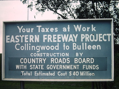 Photograph - Construction of the F19 [Eastern Freeway], Ron Setford, July 1976