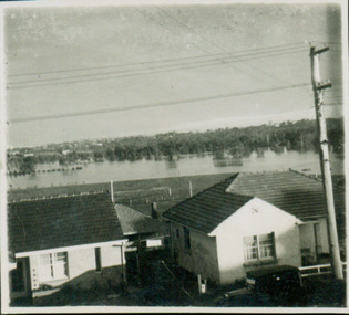 Photograph - View for floodwater from 52 Frater Street, Kew East, 1952