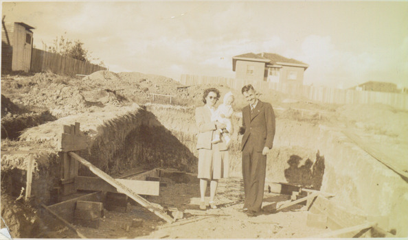 The Coade family outside 52 Frater Street, Kew East