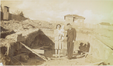 The Coade family outside 52 Frater Street, Kew East