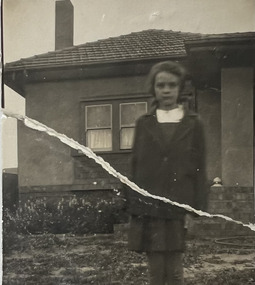 Photograph - Young girl outside 60 Normanby Road, Kew, circa 1925