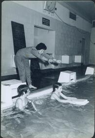 Photograph - Learning to swim at the Kew Baths