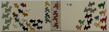 Animal buttons on cream card