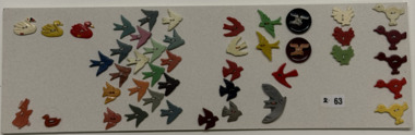 Animal buttons on white card
