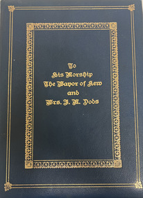 Certificate - Testimonial, To His Worship The Mayor of Kew and Mrs. F.W. Dods, 1950