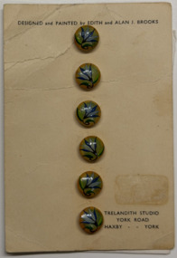 6 buttons on original card, 1950s