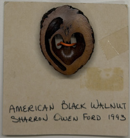 1 button on cream card, 1993