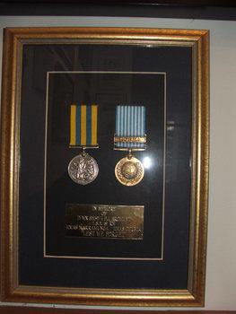 Two Round medals from the Korean war.