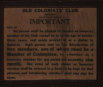 Poster - Club rules