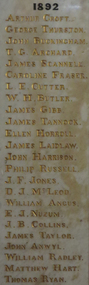 Carved list of names in marble