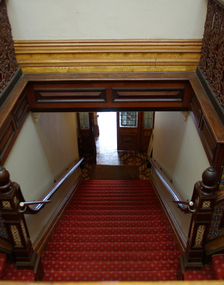 Photograph - Colour, Clare Gervasoni, Entrance staircase at the Ballarat Old Colonists' Hall, 2015, 09/05/2017