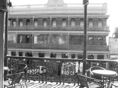 Photograph - Photograph - Black and White, Lisa Gervasoni, The George Hotel, Ballarat, 23/03/2017