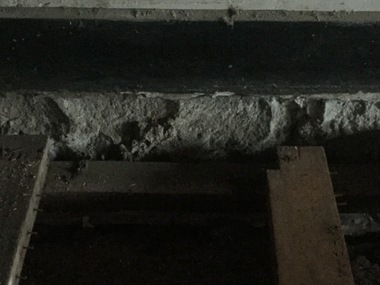 Photographs - Colour, Interior of Old Colonists' Association Shops showing bluestone foundations from former Camp building, 2017, 04/08/2017